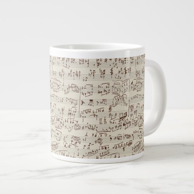 Music notes giant coffee mug (Front Right)