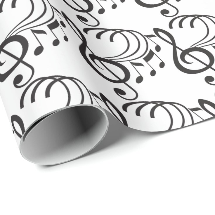 Music Notes Gift Wrap Zazzle