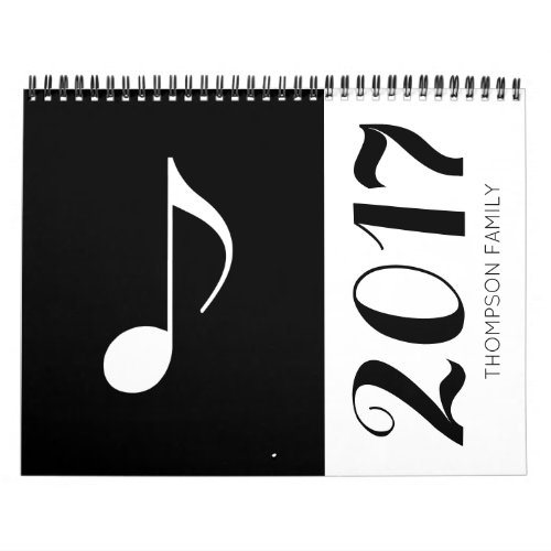 music notes graphic  cool calendar
