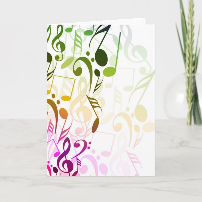 Music Notes Greeting Card (Front)
