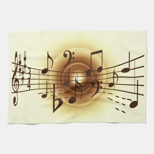 Music notes illustration towel (Horizontal)
