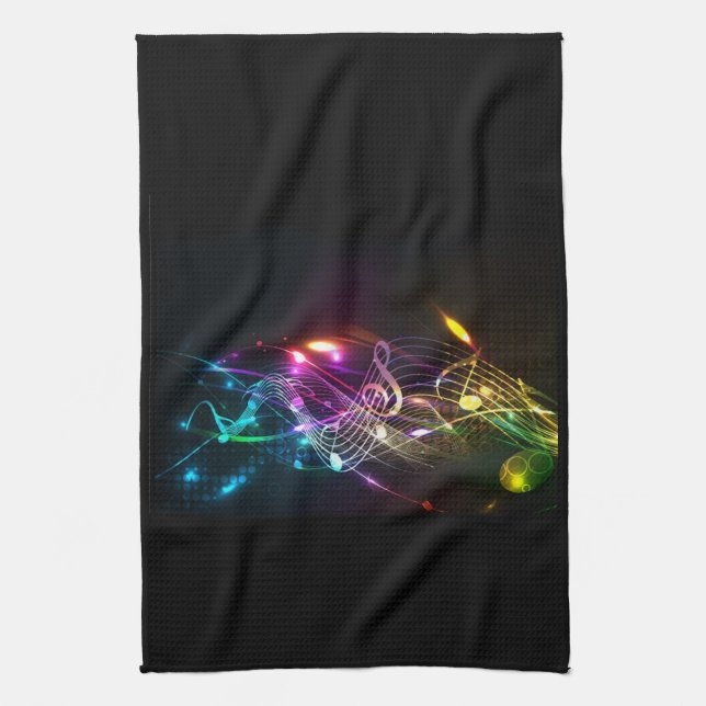 Music Notes in Color for Music-lovers Towel (Vertical)