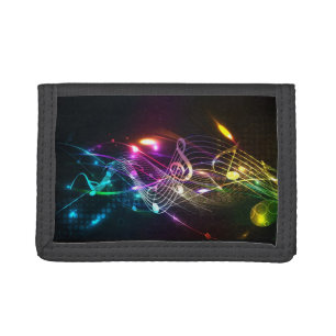 Music Notes in Color for Music-lovers Trifold Wallet