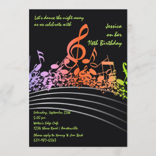 Music Notes Invitation