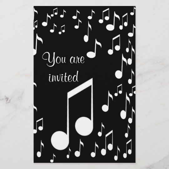 Music Notes Invitations_ Stationery