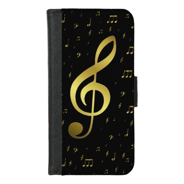 music,notes,iPhone ,Plus, Wallet Case,colorful (Front)