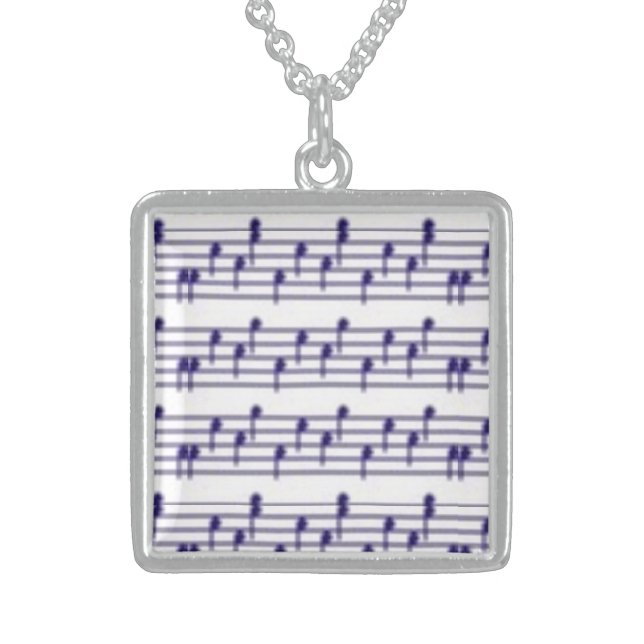 music notes jewelry necklace (Front)