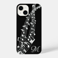 Music Notes Keyboard Monogram Name Custom Color