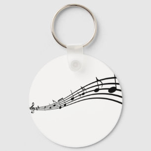 music notes keychain