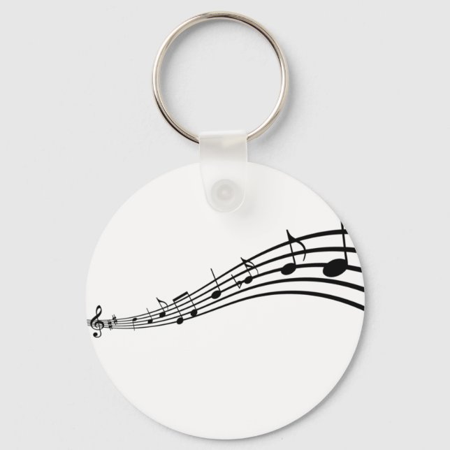 music notes keychain (Front)