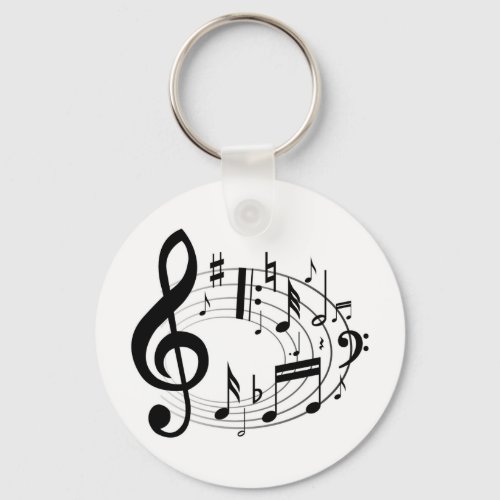 Music Notes Keychain