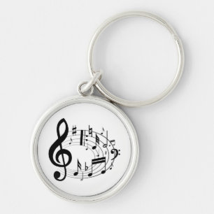 Music Notes Keychain