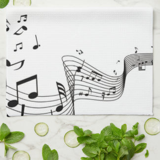 Music Notes Kitchen Towel