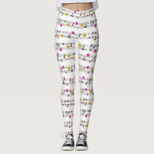 Women's Music Notes Leggings