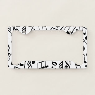 Music Notes Licence Plate Frame