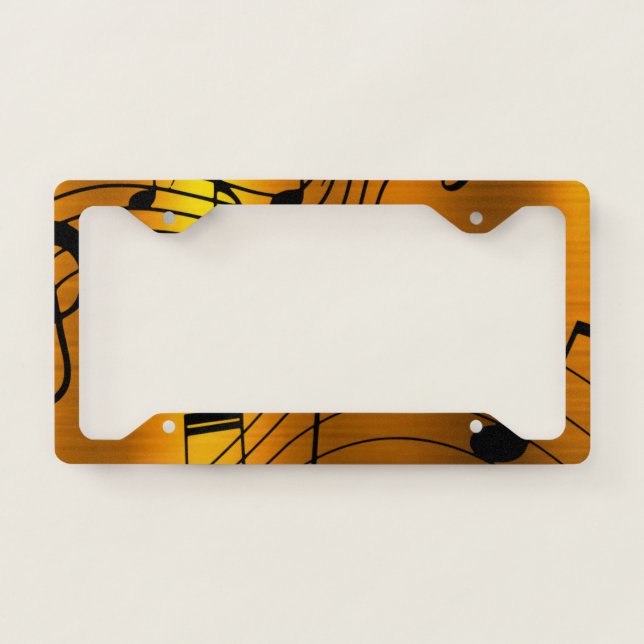 Music Notes License Plate Frame (Front)