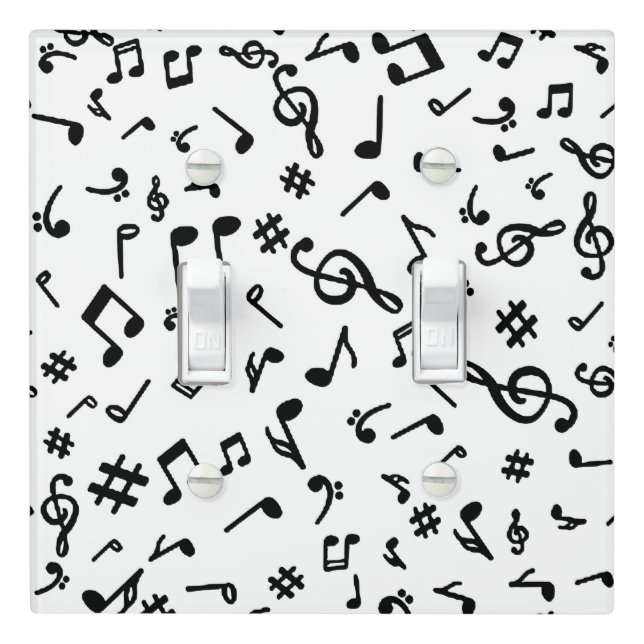 Music Notes Light Switch Cover (In Situ)