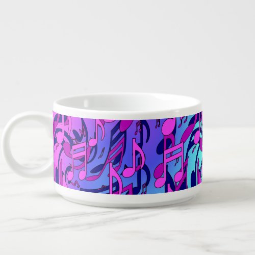 Music Notes Lively Expressive Musical Pattern Bowl