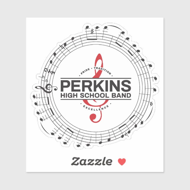 Music Notes Logo Sticker (Sheet)