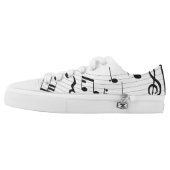 Music Notes Low Top Sneakers Shoes (Left Shoe Outside)