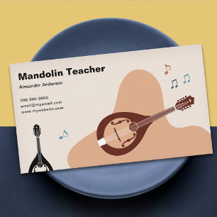 Music Notes - Mandolin Teacher Business Card