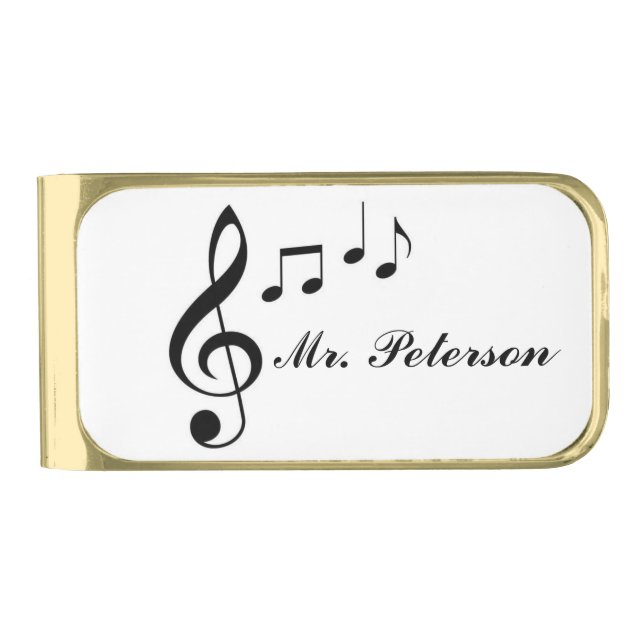 "Music Notes" Money Clip (Front)