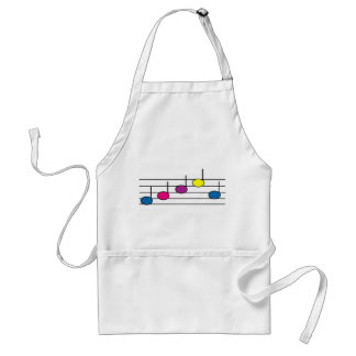 Music Notes Musical Colorful  Adult Apron
