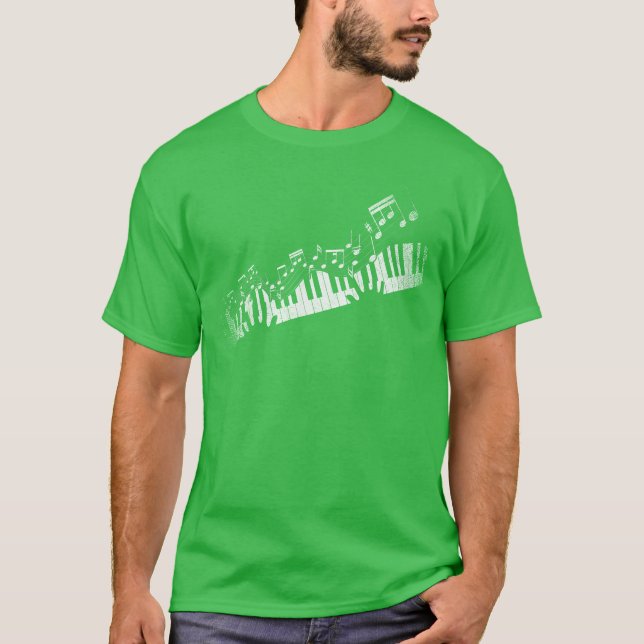 Music Notes Musical Instrument Pianist Idea Piano  T-Shirt (Front)
