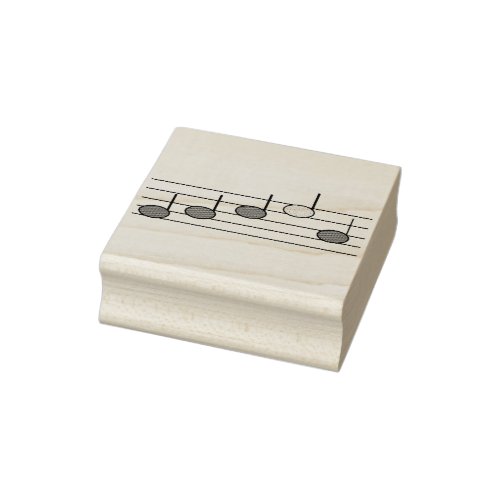 Music Notes Musical Staff Rubber Stamp