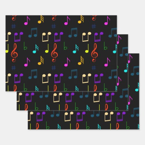 Music Notes Musician Gifts Musical Note Art Lovers Wrapping Paper Sheets