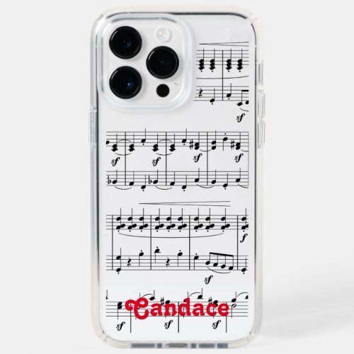 Music Notes Musician Name Clear Speck iPhone 14 Pro Max Case