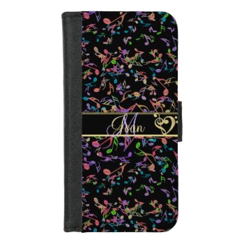 Music Notes N Clef Heart Phone Wallet Case by UROCKDezineZone at Zazzle