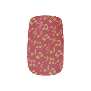 Music Notes Nail Wraps-Gold Minx Nail Wraps