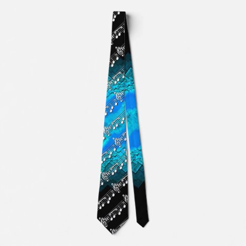 Music Notes Neck Tie