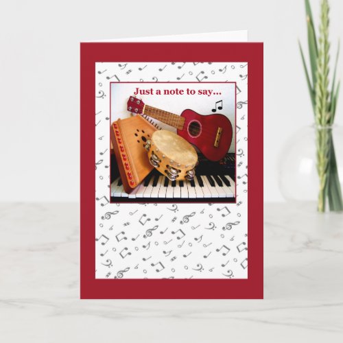 MUSIC NOTES  Note card
