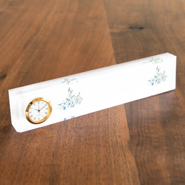 Music Notes Office Home Art Name Plate (Side)