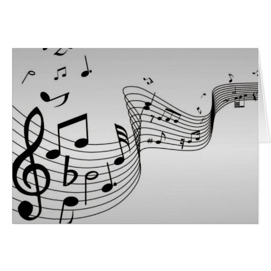Music Notes on Silver (Front Horizontal)