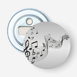 Music Notes on Silver Bottle Opener
