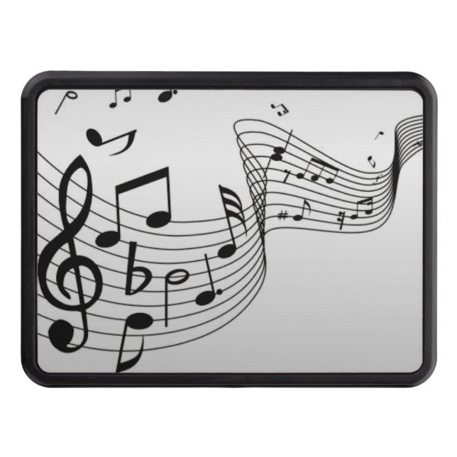 Music Notes on Silver Hitch Cover (Front)