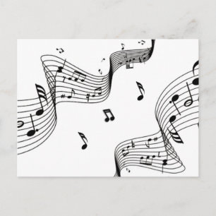 Music Notes on White