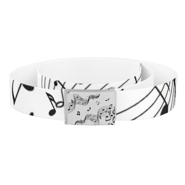 Music Notes on White Belt (Coil)