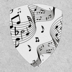 Music Notes on White Patch