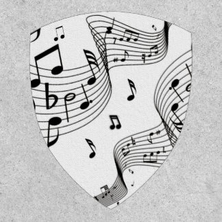 Music Notes on White Patch