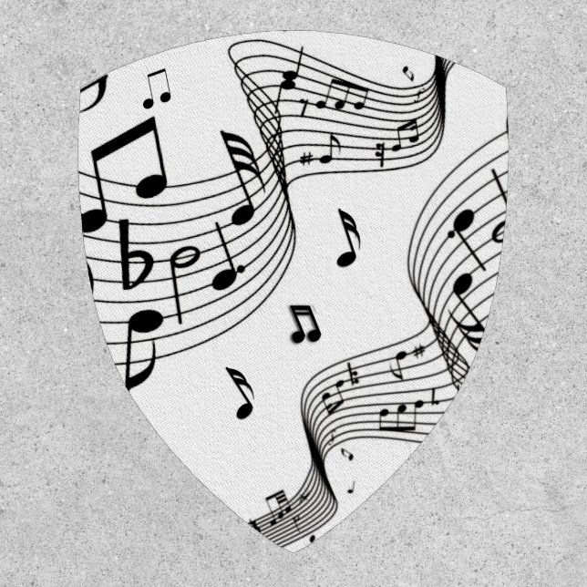 Music Notes on White  Patch (Front)