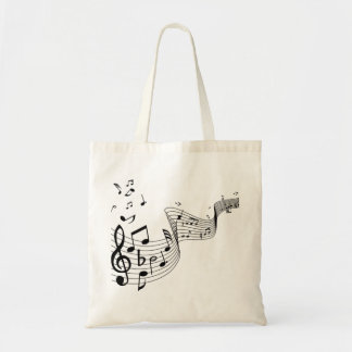 Music Notes on White  Tote Bag