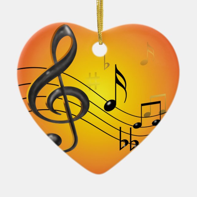 Music Notes Ornament (Front)