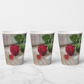 music notes paper cups
