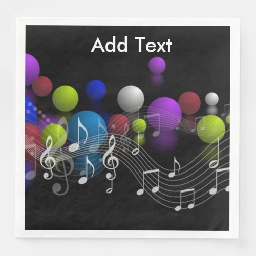 Music Notes Paper Napkins