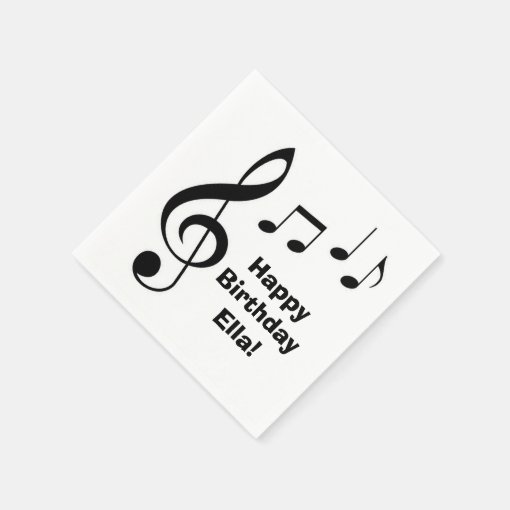"Music Notes" Paper Napkins Zazzle