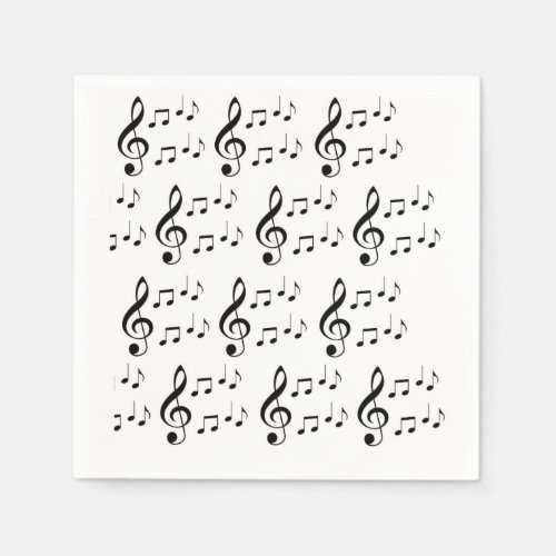 Music Notes Paper Napkins